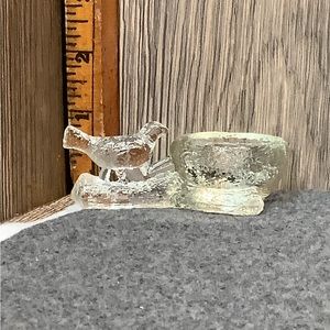 Vintage glass salt cellars